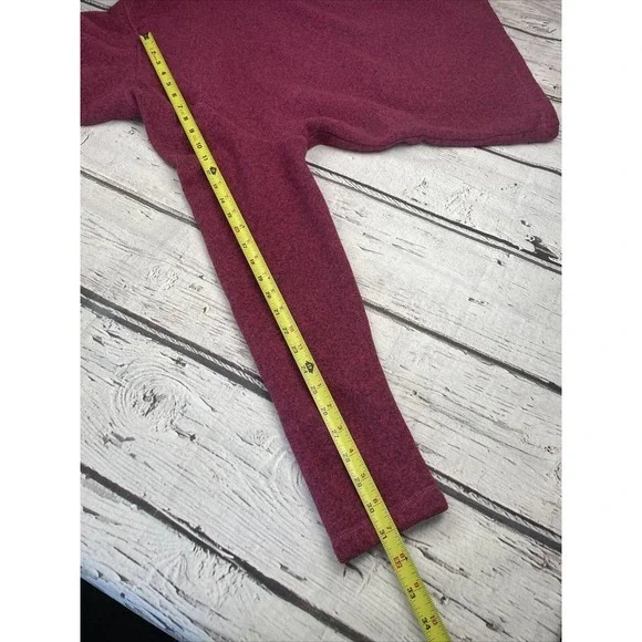 Koppen Hoodie Pullover Sherpa Sweater Fleece Marled Raspberry Womens XL Warm EUC - Picture 8 of 11